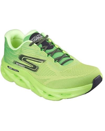 Skechers Engineered Mesh Lace Up W Graphic A Runners - Green