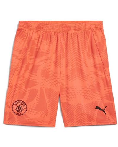 PUMA Manchester City Fc Goalkeeper Home Shorts 2024 2025 Adults - Orange