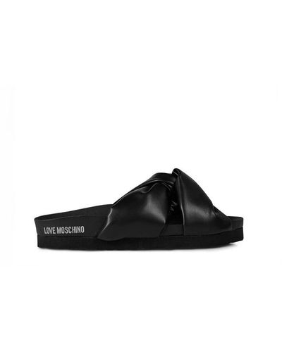 Love Moschino Bow Sandals - Black