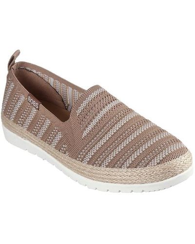 Skechers Engineered Knit Twin Gore Slip On Trainers - Brown
