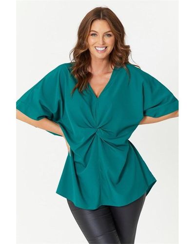 Be You Knot Front Top - Green