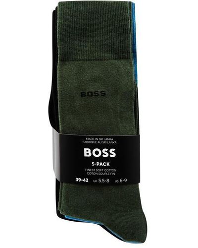 BOSS Bodywear Uni Colour Socks - Green