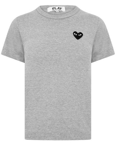 COMME DES GARÇONS PLAY Small Peeping Heart T-shirt - Grey