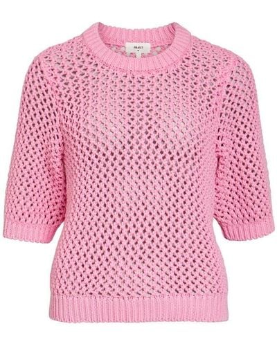 Object Ronaska Knit T Shirt - Pink