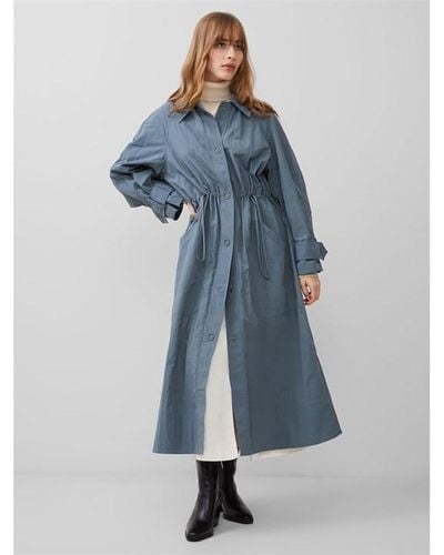French Connection Ilena Trench Coat-stormy Weather-70waa - Blue
