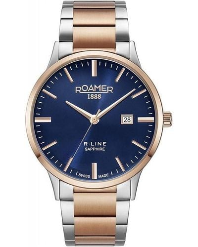 Roamer Classic Stainless Steel Luxury Quartz Watch - Blue