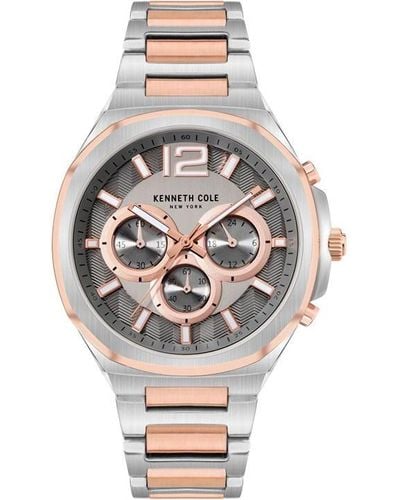 Kenneth Cole Steel Fashion Analogue Quartz Watch - Metallic