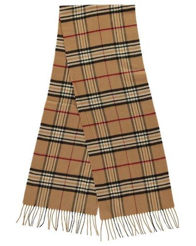 Howick Cashmink Check Scarf - Natural
