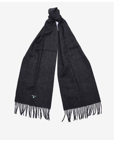 Barbour Plain Lambswool Scarf - Blue