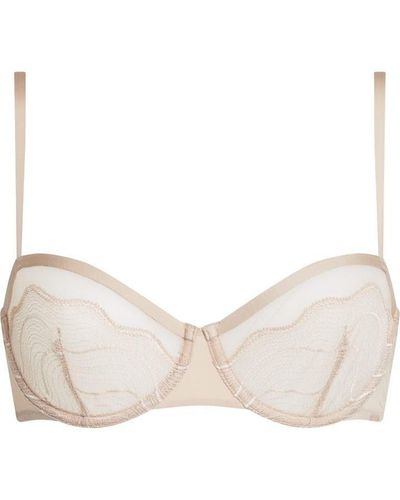 Calvin Klein Sheer Lace Unlined Balconette - Natural