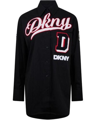 DKNY Varsity Shirt Ld43 - Black