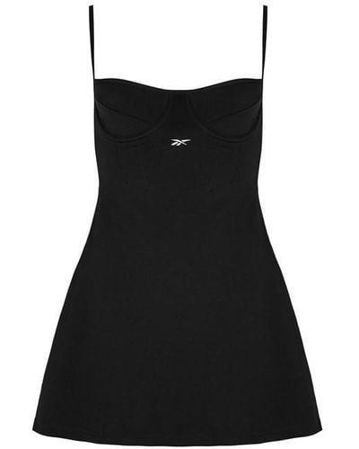 Reebok S Classic Flared Wired Slim Dress With Shorts Black M