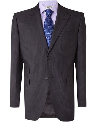 Howick Darlington Fine Stripe Suit Jacket - Blue