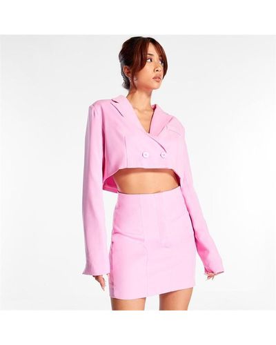 Missguided Co Ord High Waisted Mini Skirt - Pink