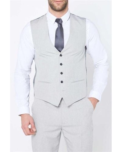 Studio Regular Fit Suit Waistcoat - White