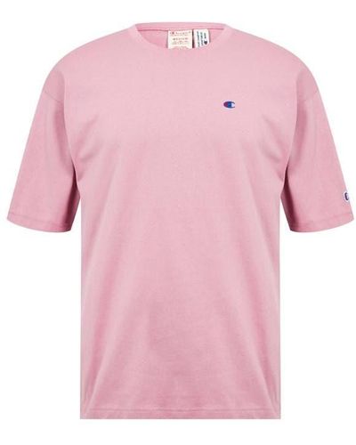 Champion Reverse Weave Box Fit T-shirt - Pink