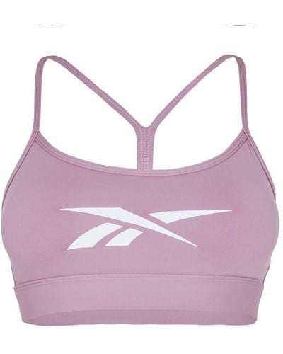 Reebok Lux Skinny Strap Medium-support Sports Bra Medium Impact - Purple