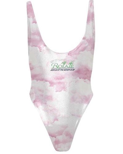 ROTATE SUNDAY Scoop Logo Swimsuit - Pink
