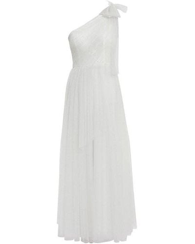 Gina Bacconi Tulle Maxi Dress - White