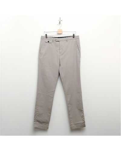 Ted Baker Irvine Slim Fit Smart Trousers - Grey