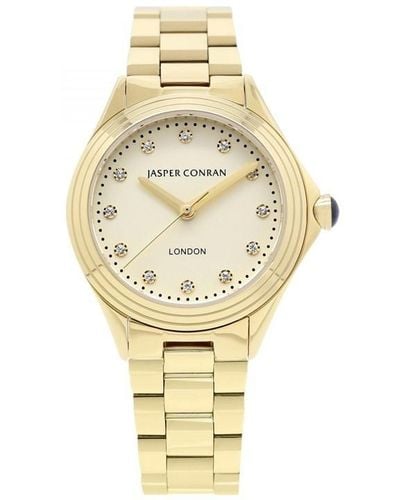 Jasper Conran Ladies 32mm Champagne And Gold Watch J1b1320111 - Metallic