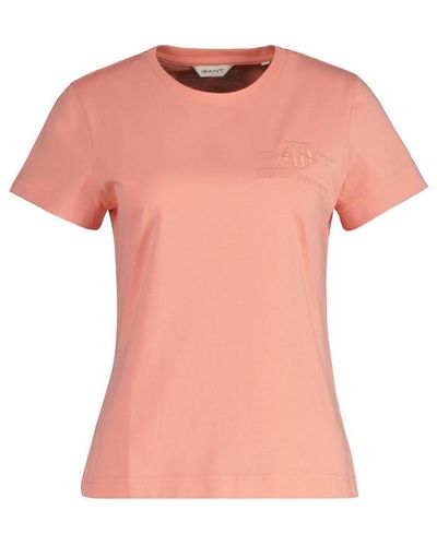 GANT Tonal Shield T-shirt - Pink