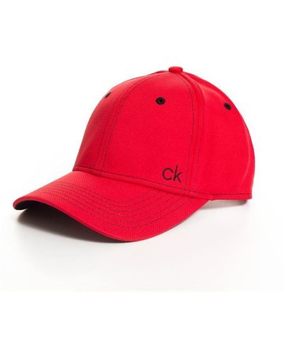 Calvin Klein Ck Golf Performance Mesh Cap - Red