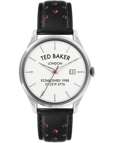 Ted Baker Brogue Stainless Steel Fashion Analogue Watch - Black