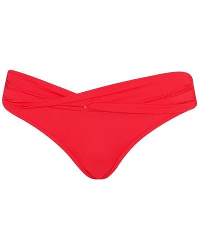 Seafolly Twist Hipster Bikini Briefs - Red