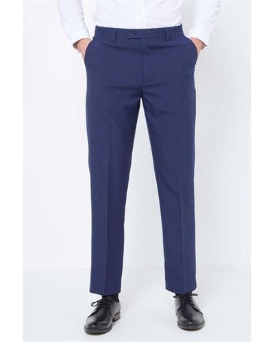 Studio Fit Navy Suit Trousers - Blue