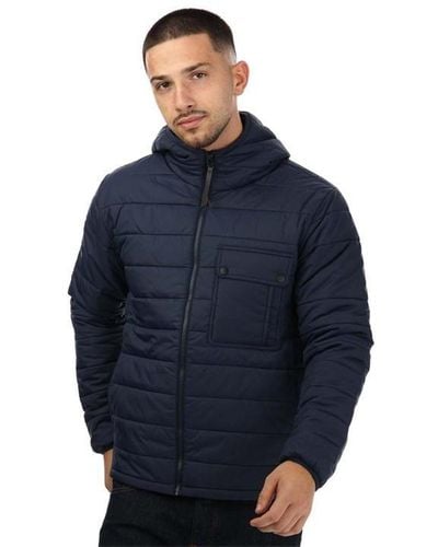 Pretty Green Donlain Quilted Nylon Jacket - Blue