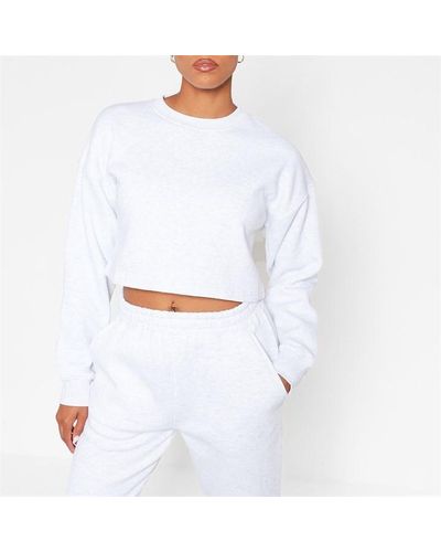 I Saw It First Ultimate Cropped Sweatshirt - White