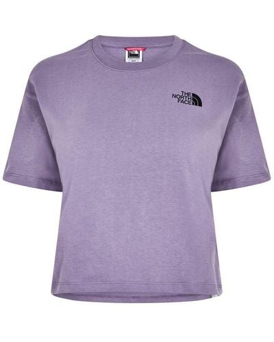 The North Face Cropped Simple Dome T-shirt - Purple