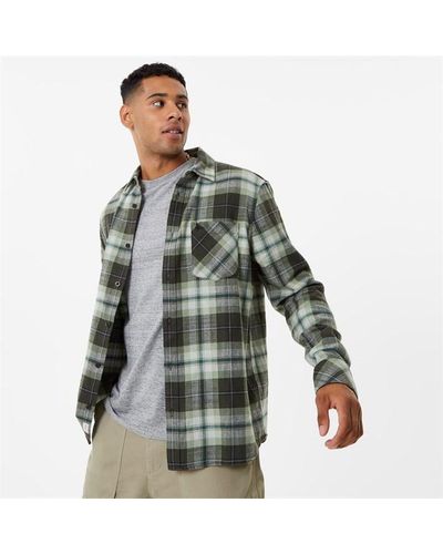 Jack Wills Brushed Check Flannel - Green