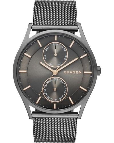 Skagen Holst Tan Leather Watch - Metallic