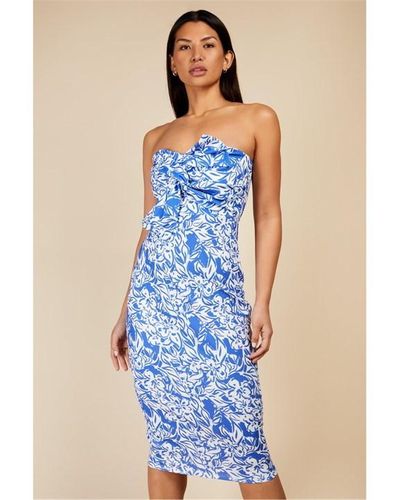 Studio Floral Midi Dress - Blue