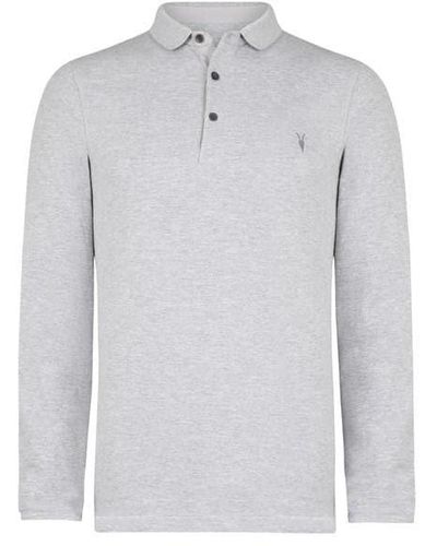 AllSaints Reform Ls Polo - Blue