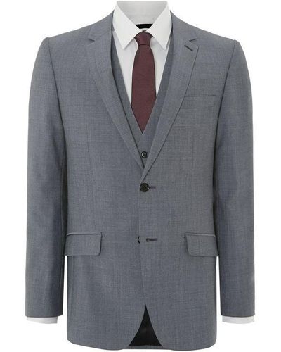 Kenneth Cole Wool Mohair Suit Jacket - Grey