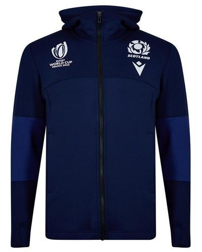 MACRON Scotland Rugby Jacket Adults - Blue