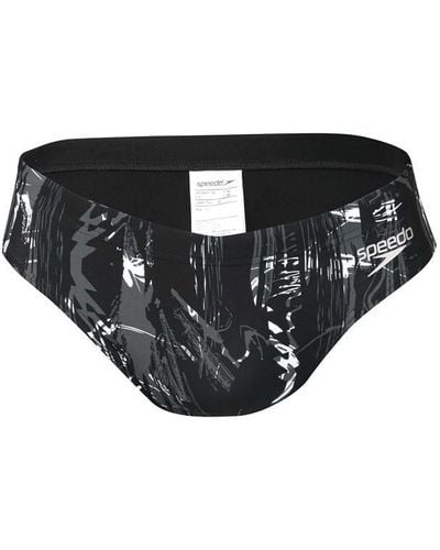 Speedo Allover 7cm Briefs - Black