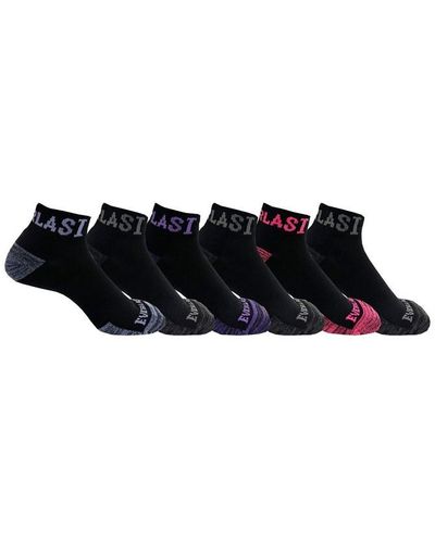 Everlast Qtr 6pk Socks Ladies - Black