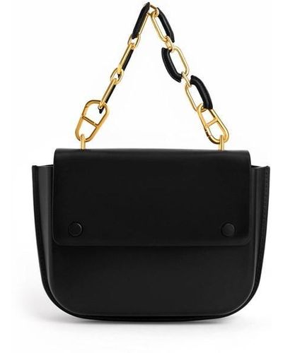 Charles and Keith Cnk Amber Handle Ld23 - Black