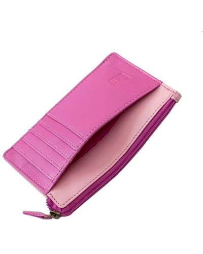 Primehide Clara Small Leather Coin Purse - Pink