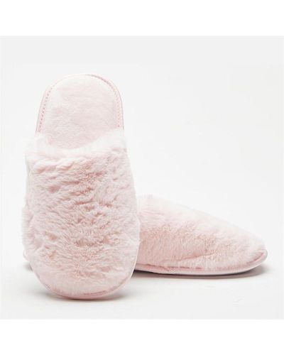Studio Fur Mule Slippers - Pink