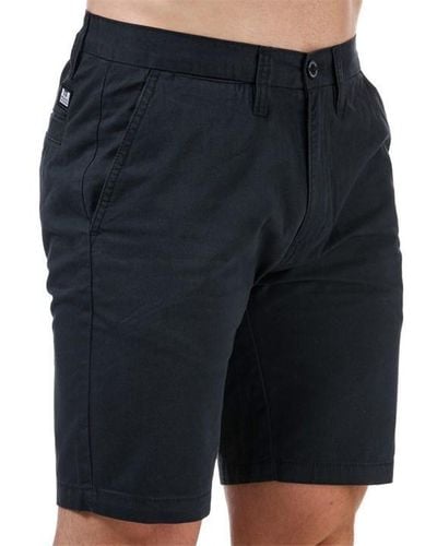 Weekend Offender Dillenger Cotton Twill Chino Shorts - Black