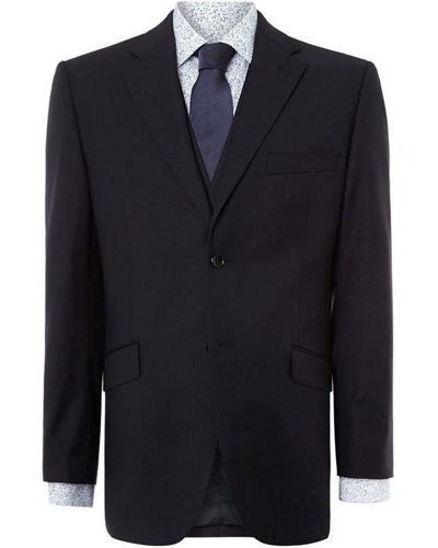 Howick Howard Fine Herringbone Suit Jacket - Blue