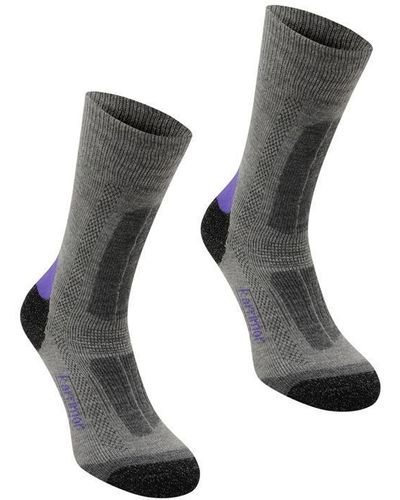 Karrimor 2pk Trekking Socks Ladies - Grey