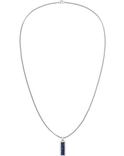 Tommy Hilfiger Gents Thj Semi Precious On Metal Necklace 2790542 - Metallic