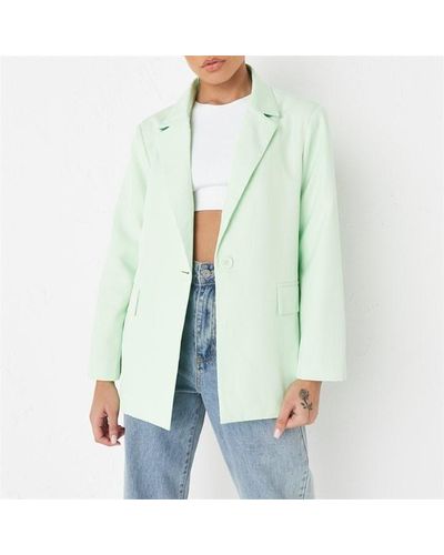 Missguided Petite Oversized Tailored Blazer - Green