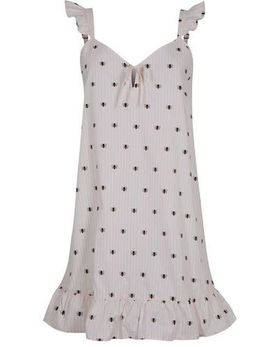 Kate Spade Pure Cotton Bee Print Chemise - Grey